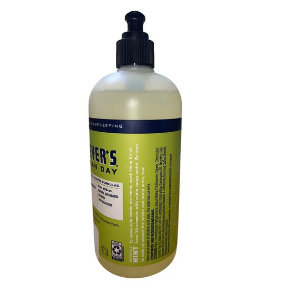 Mrs. Meyer's Clean Day Lemon Verbena Liquid Hand Soap, Refillable, 12.5 fl oz - Picture 6 of 6